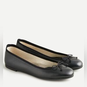 NWT J.Crew Unstructured Leather Ballet Flats